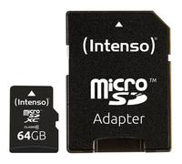 Carte microSDXC Intenso High Performance 64 GB Class 10 avec adaptateur SD