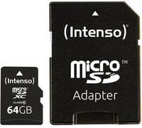 Carte microSDXC Intenso High Performance 64 GB Class 10 avec adaptateur SD