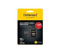 Carte microSDXC Intenso Premium 128 GB Class 10, UHS-I avec adaptateur SD