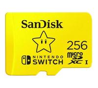 Carte microSDXC - SanDisk - 256 Go - Compatible Nintendo Switch - Vitesse de 100 Mo/s - Jaune