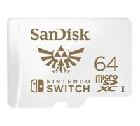 Carte microSDXC - SanDisk - 64 Go - Compatible Nintendo Switch - Vitesse de 100 Mo/s - Rouge