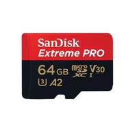 Carte microSDXC - SanDisk - Extreme Pro - 64 Go - 200 Mo/s - A2 UHS-I Classe 10 U3 V30