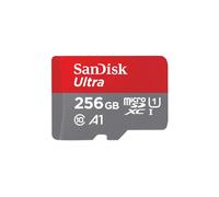 Carte MicroSDXC SanDisk Ultra 256 Go UHS-I Classe 10 A1, Vitesse Lecture 150 Mo/s, Adaptateur SD inclus, Dimensions 15x10.9x1.02mm