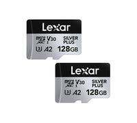 Lexar Carte microSDXC Professional SILVER PLUS UHS-I 128 Go 205/150 Mo/s Pack de 2