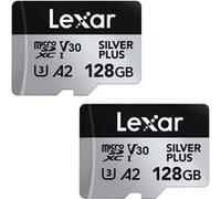 Carte microSDXC Silver Plus UHS-1 128Go R205/W150 V30 - Pack de 2 Gris G