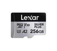 Carte Micro SD - LEXAR - Silver Plus - 256 Go - 205 Mo/s Lecture - V30 U3 - Étanchéité IPx7