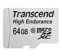 Carte microSDXC Transcend High Endurance 64 GB Class 10 avec adaptateur SD G