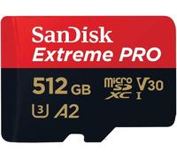 Carte microSDXC UHS-I SanDisk Extreme PRO 512 Go A2 V30 200 Mo/s 4K UHD