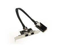 KALEA-INFORMATIQUE Carte contrôleur réseau Mini PCI Express (MiniPCIE) 2 Ports RJ45 LAN GIGABIT LAN ethernet avec Chipset Intel I350