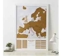 Carte murale à gratter de voyage - Europe - 42 x 30 cm | Maps International
