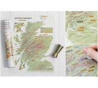 Carte murale à gratter (en anglais) - Les distilleries de whiskies au Royaume-Uni - 30 x 42 cm | Maps International