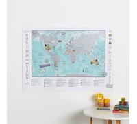 Carte murale à gratter (en anglais) - Monde, pour enfants - 85 x 60 cm | Maps International
