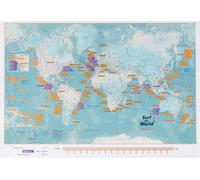 Carte murale à gratter (en anglais) - Surf the World (60 x 42 cm) | Maps International