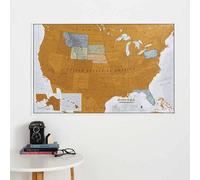 Carte murale à gratter (en anglais) - USA - 84 x 59 cm | Maps International