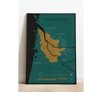 Carte murale à gratter - Les vins de Bordeaux (50 x 70 cm ) | 1020 Dégustations