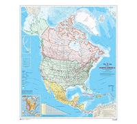 Carte murale Amérique du Nord - Atlas du Canada - 34" x 39"