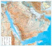 Carte murale - Arabie Saoudite (géographique) - 70 x 100 cm | Gizi Map