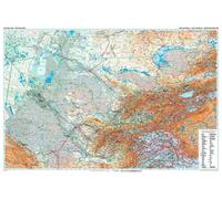 Carte murale - Asie Centrale (géographique) - 122 X 82 cm | Gizi Map