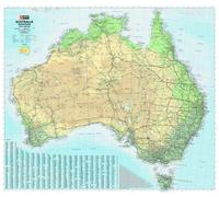 Carte murale - Australie physique (en anglais) - 100 x 88 cm | Hema Maps