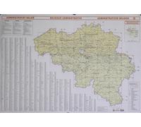 Carte murale - Belgique administrative (10 provinces) - 125 x 87 cm | NGI - papier