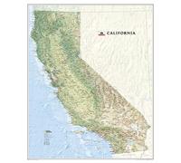 Carte murale de la Californie, plastifiée | National Geographic
