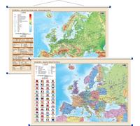 Carte murale de l'Europe politique et physique recto-verso 1:12 000 000, 58x38 cm, ArtGlob