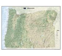Carte murale de l'Oregon, en tube | National Geographic
