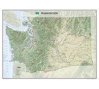 Carte murale de Washington, en tube | National Geographic