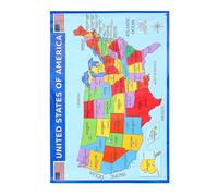 Carte Murale des États 2 Pièces Papier UV pour Classe