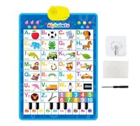Carte murale éducative, carte murale alphabet électronique interactive | Affiche musicale pour enfants, jouet éducatif pour filles de 1, 2, 3, 4, 5 et 6 ans et plus, préscolaire et