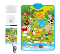 Carte murale éducative, carte murale alphabet électronique interactive | Affiche musicale pour enfants, jouet éducatif pour filles de 1, 2, 3, 4, 5, 6 ans, maternelle, accessoires d'école à domicile