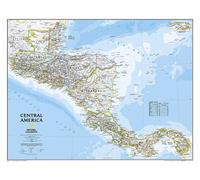 Carte murale (en anglais) - Amérique Centrale - 73 x 55 cm | National Geographic - plastifiée