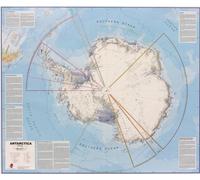 Carte murale (en anglais) - Antarctique - 120 x 100 cm | Maps International - Papier