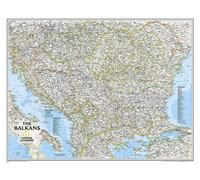 Carte murale (en anglais) - Balkans - 77 x 60 cm | National Geographic - plastifiée