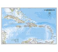 Carte murale (en anglais) - Caraïbes - 91 x 61 cm | National Geographic - plastifiée