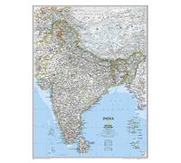 Carte murale (en anglais) - Inde - 60 x 77 cm | National Geographic - Papier