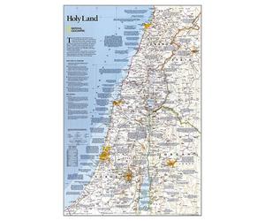 Carte murale (en anglais) - Terre Sainte - 53 x 80 cm | National Geographic - Papier