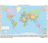 Carte murale en papier (multilingue) - Monde politique - 1/25M (176 x 123 cm) | Freytag & Berndt