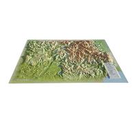 Carte murale en relief - Alpes-de-Haute-Provence - 61 cm x 41 cm | 3D Map