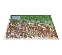 Carte murale en relief - Ariège - 61 cm x 41 cm | 3D Map