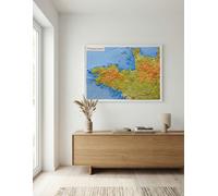 Carte murale en relief - Bretagne & Cotentin - 80 x 113 cm | IGN