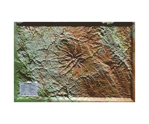 Carte murale en relief - Cantal - 61 cm x 41 cm | 3D Map