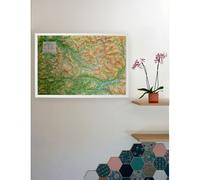 Carte murale en relief - Champsaur, Valgaudemar, Dévoluy - 61 cm x 41 cm | 3D Map