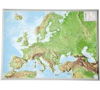 Carte murale en relief - Europe (en anglais) - 39 x 29 cm | Georelief