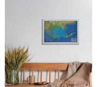 Carte murale en relief - Giens et les îles d'Or - 29,5 x 19,5 cm | 3D Map