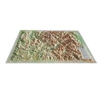 Carte murale en relief - Hautes-Alpes - 61 cm x 41 cm | 3D Map