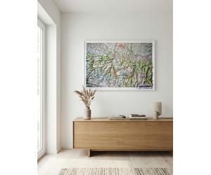 Carte murale en relief - Hautes Pyrénées - 113 x 80 cm | IGN