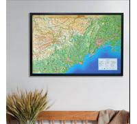 Carte murale en relief - Hérault - 61 cm x 41 cm | 3D Map