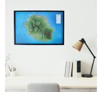 Carte murale en relief - Ile de la Réunion - 41 cm x 61 cm | 3D Map