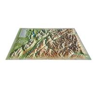 Carte murale en relief - La Savoie - 61 cm x 41 cm | 3D Map